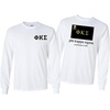 Phi Kappa Sigma Flag Long Sleeve T-Shirt(White)