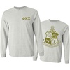 Phi Kappa Sigma World Famous Crest Long Sleeve T-Shirt(Light Grey)