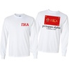 Pi Kappa Alpha Pike Flag Long Sleeve T-Shirt(White)