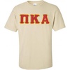 Men’s Pi Kappa Alpha Fraternity Greek Lettered Short Sleeve T-Shirt(Natural)