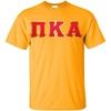 Men’s Pi Kappa Alpha Fraternity Greek Lettered Short Sleeve T-Shirt(Yellow)