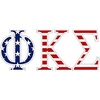 Phi Kappa Sigma American Flag Greek Letter Sticker – 2.5″ Tall