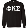 Phi Kappa Sigma Arched Greek Letter Crewneck Sweatshirt Black(Black)