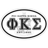 Phi Kappa Sigma Oval Crest Bumper Sticker
