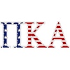 Pi Kappa Alpha Pike American Flag Greek Letter Sticker-2.5″ Tall