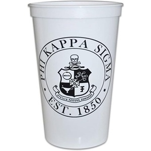 Greekgear Phi Kappa Sigma Big Plastic Stadium Cup Set of 4