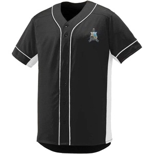 Phi Kappa Sigma Fraternity Crest – Shield Slugger Baseball Jersey(Black/White)