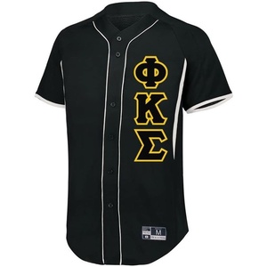 Phi Kappa Sigma Lettered Baseball Jersey(Black/White)