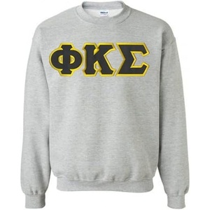 Phi Kappa Sigma Lettered Crewneck(Light Grey)