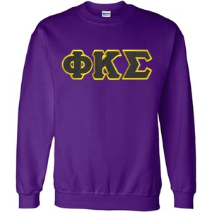 Phi Kappa Sigma Lettered Crewneck(Purple)