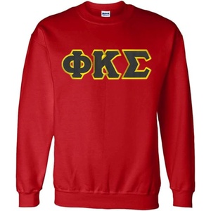 Phi Kappa Sigma Lettered Crewneck(Red)
