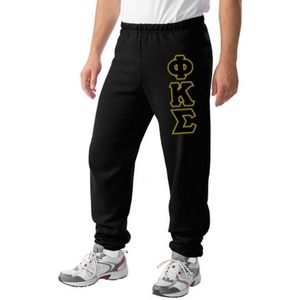 Phi Kappa Sigma Lettered Sweatpants(Black)