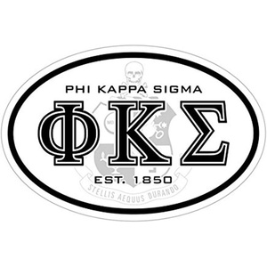 Phi Kappa Sigma Oval Crest Bumper Sticker