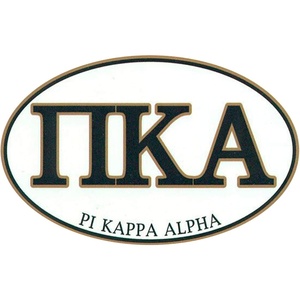 Pi Kappa Alpha Pike Euro Decal Oval Sticker Black