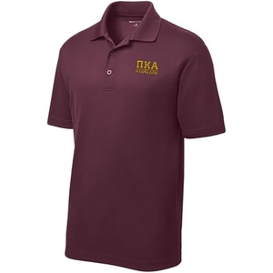 Pi Kappa Alpha Pike Greek Letter Polos(Maroon)