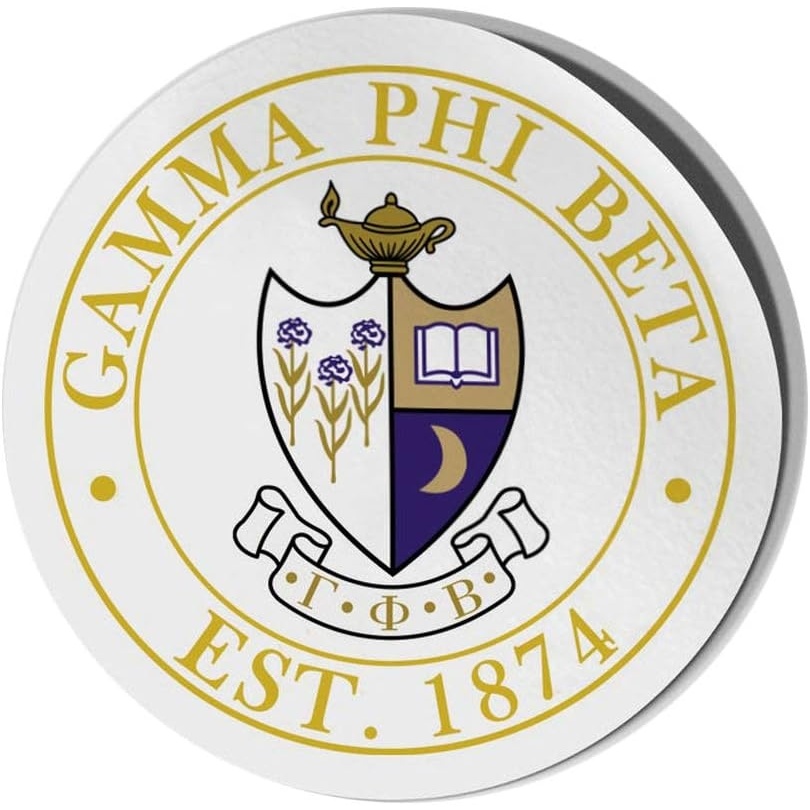 image:imageGreekgear Gamma Phi Beta Circle Crest Shield Decal