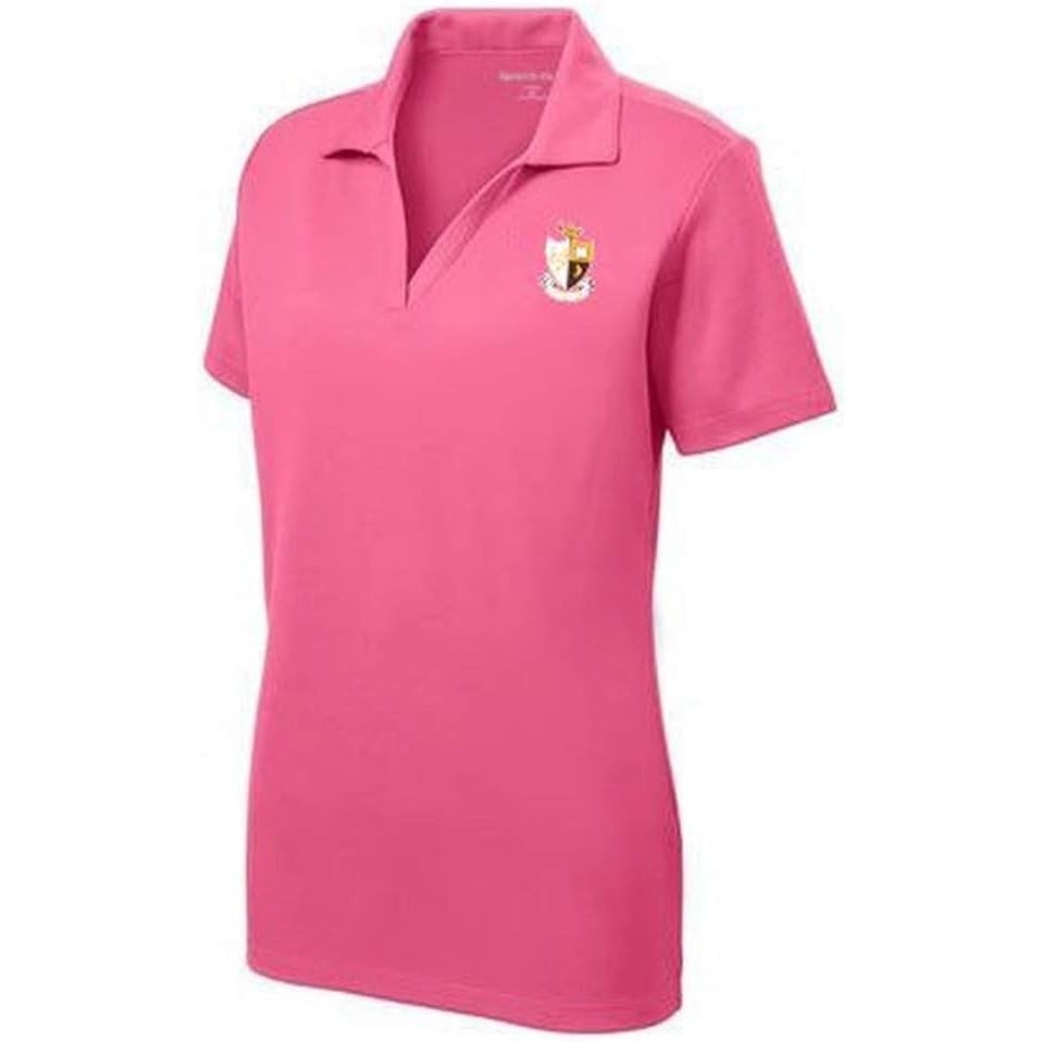 image:imageGreekgear Gamma Phi Beta Emblem PoloPink