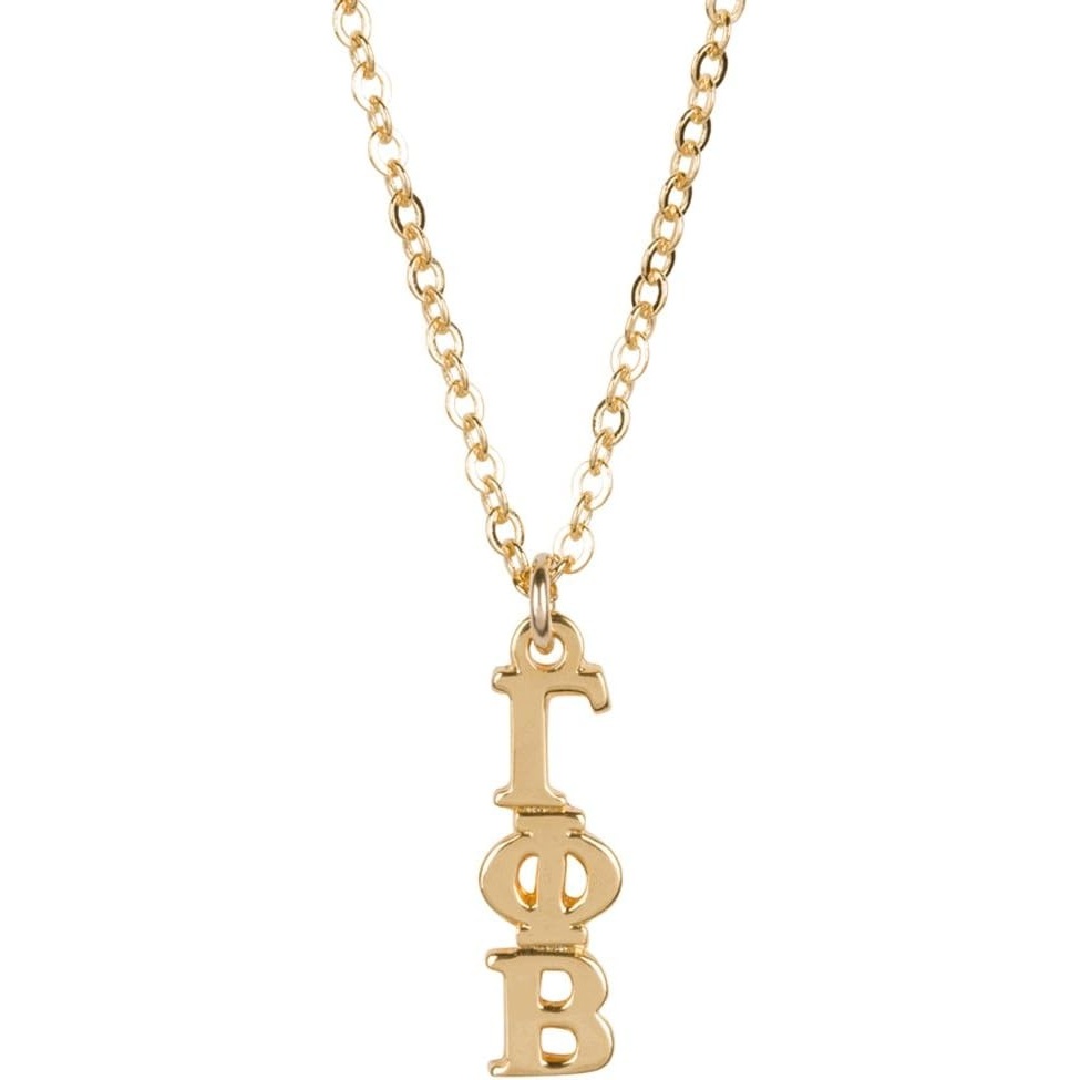 image:imageGreekgear Gamma Phi Beta Gold Plated Lavaliere Necklace