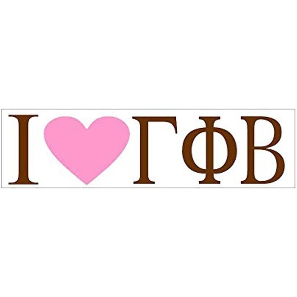 image:imageGreekgear Gamma Phi Beta I Love Bumper Sticker