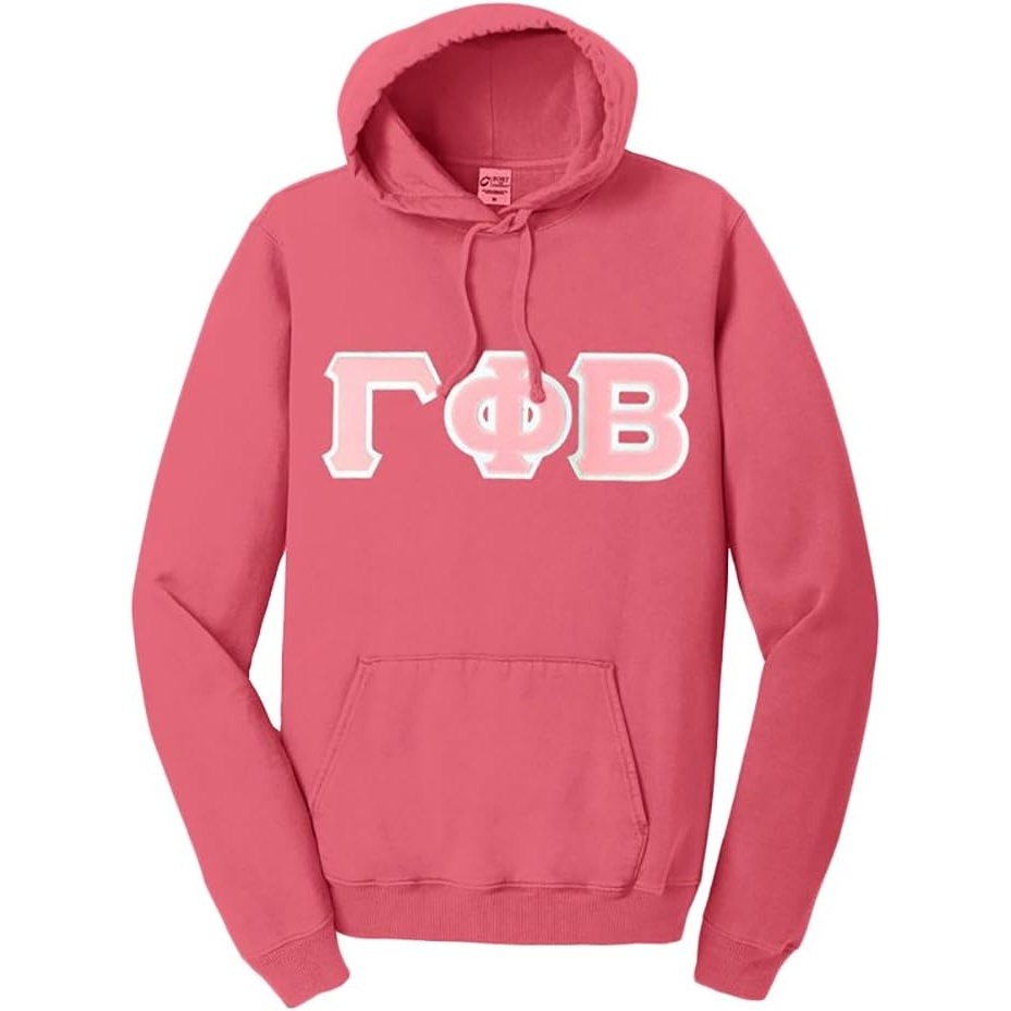 image:imageGreekgear Gamma Phi Beta PigmentDyed Lettered Hooded SweatshirtFruit Punch