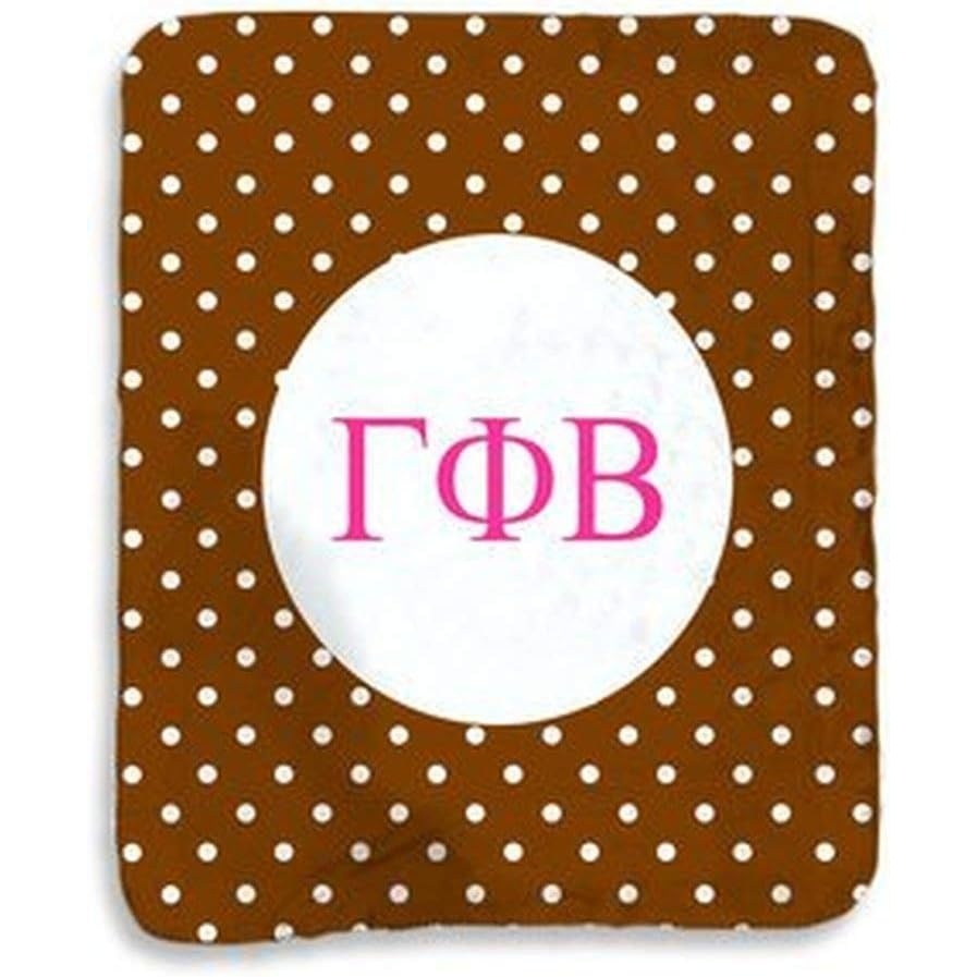 image:imageGreekgear Gamma Phi Beta Polka Dots Sherpa Lap Blanket