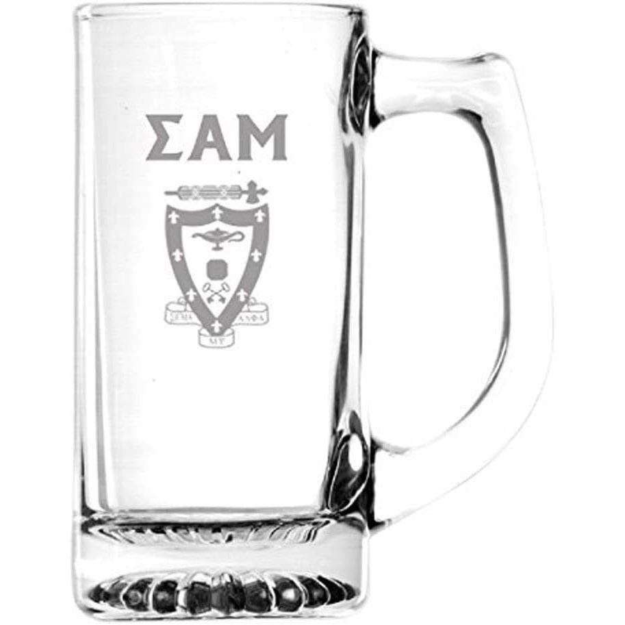 image:imageGreekgear Sigma Alpha Mu Glass Engraved Mug Transparent