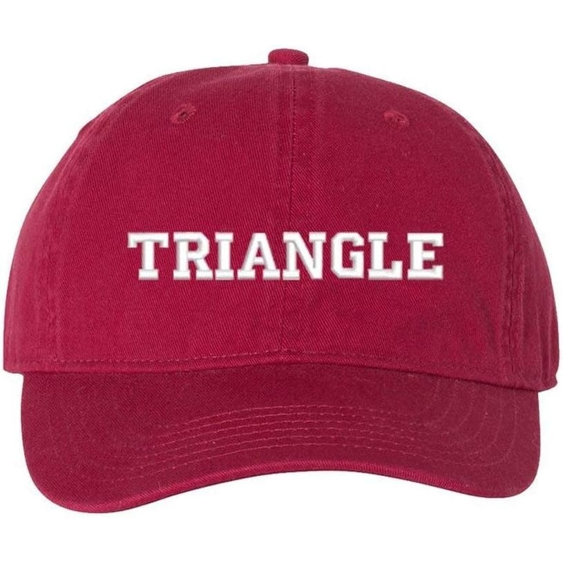 image:imageGreekgear Triangle Pigment Dyed Baseball CapBrick WWhite Thread Color