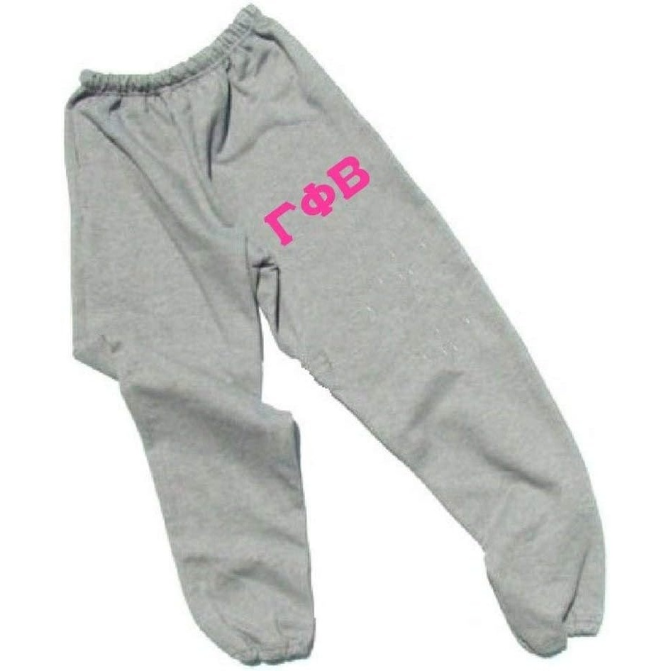 image:imageGreekgear Womens Gamma Phi Beta Lettered Thigh SweatpantsSports Grey