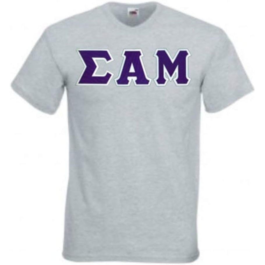 image:imageSigma Alpha Mu Lettered VNeck TShirtSports Grey