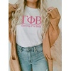 Greekgear Gamma Phi Beta Heavyweight T-Shirt(White)