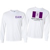 Sigma Alpha Mu Flag Long Sleeve T-Shirt(White)