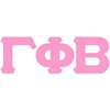 Gamma Phi Beta Big Greek Letter Window Sticker Decal 4 Inches Light Pink(Light Pink)
