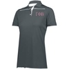 Gamma Phi Beta Greek Letter Defer Polo(Graphite/White)