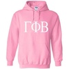 Gamma Phi Beta World Famous Greek Hoodie – Pink with White Imprint(Pink)