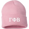 Greekgear Gamma Phi Beta Greek Letter Knit Cap Pink