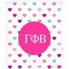 Greekgear Gamma Phi Beta Hearts Fleece Blanket