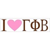 Greekgear Gamma Phi Beta I Love Bumper Sticker