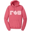 Greekgear Gamma Phi Beta Pigment-Dyed Lettered Hooded Sweatshirt(Fruit Punch)