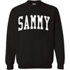 Greekgear Men’s Sigma Alpha Mu BIG TEXT Crewneck Sweatshirt Black(Black)