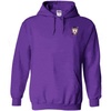 Greekgear Sigma Alpha Mu Crest – Shield Emblem Hooded Sweatshirt(Purple)