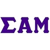 Sigma Alpha Mu Big Greek Letter Window Sticker Decal 4 Inches Purple(Purple)