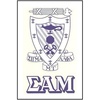 Sigma Alpha Mu Crest Decal Multicolored