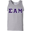 Sigma Alpha Mu Lettered Tank Top(Sports Grey)