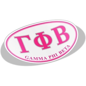 Gamma Phi Beta Greek Letter Oval Decal
