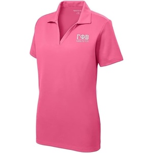 Gamma Phi Beta Greek Letter Polo Shirts(Pink)