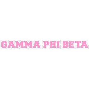 Gamma Phi Beta Long Window Sticker