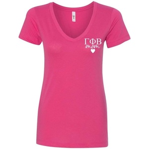 Gamma Phi Beta Mom Ideal V-Neck(Hot Pink)