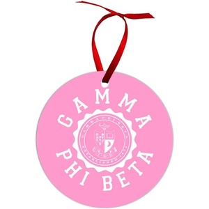 Gamma Phi Beta Shield Christmas Ornaments