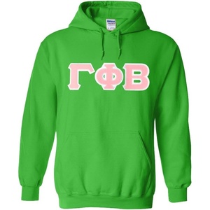 Greekgear Gamma Phi Beta Lettered Hooded Sweatshirt(Irish Green)