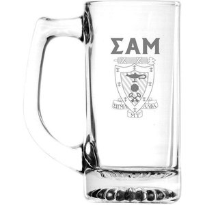 Greekgear Sigma Alpha Mu Glass Engraved 25 Ounce Mug